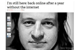 O jornalista Paul Miller ficou um ano sem internet (Foto: Reprodução)